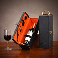 Caixa de Vinho em Pele com Acessórios de Sommelier