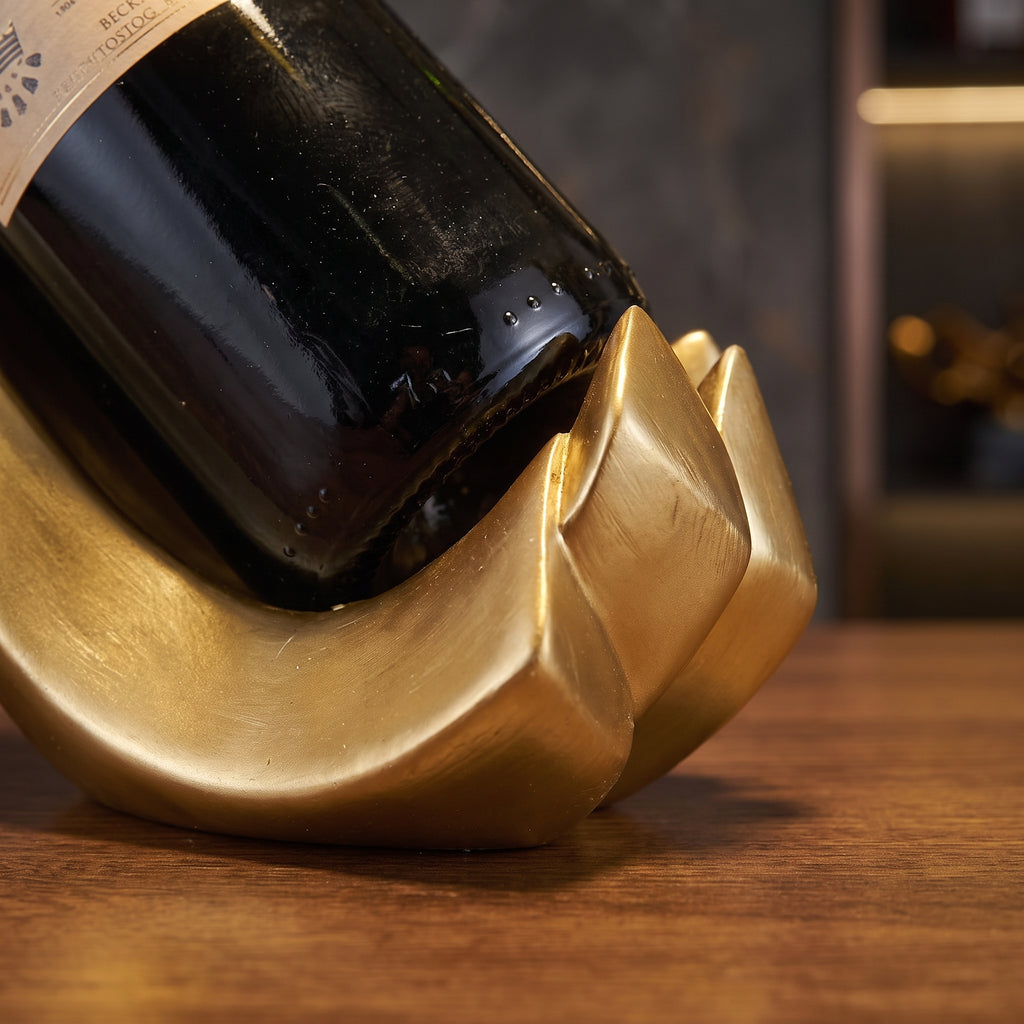 Suporte Espiral Dourado para 1 Garrafa de Vinho