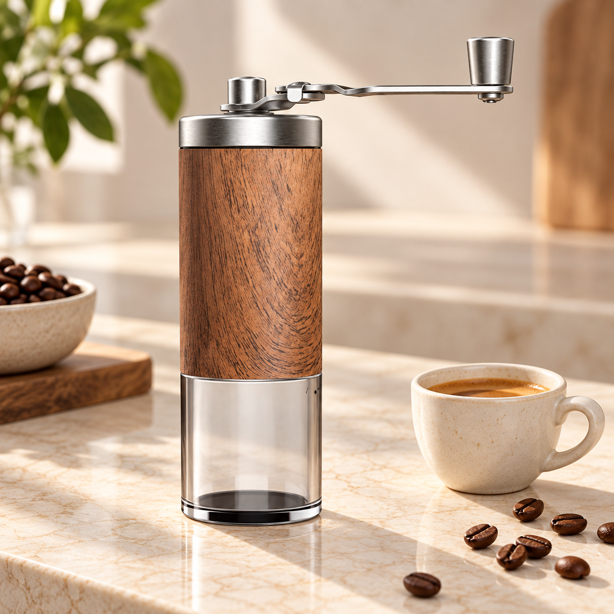 Moinho Manual de Café com Mós Cerâmicas