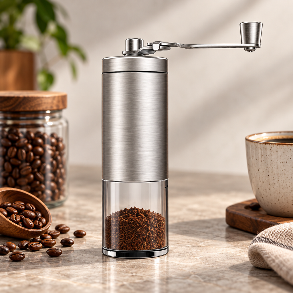 Moinho Manual de Café com Mós Cerâmicas