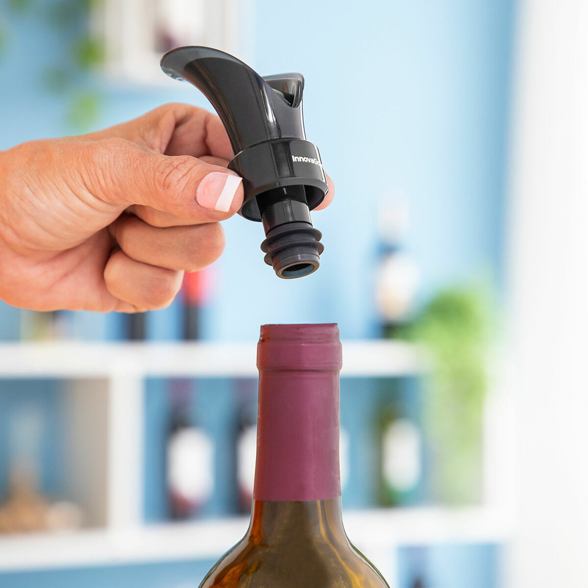 Rolha para Vinho 2 em 1 com Vertedor e Aerador