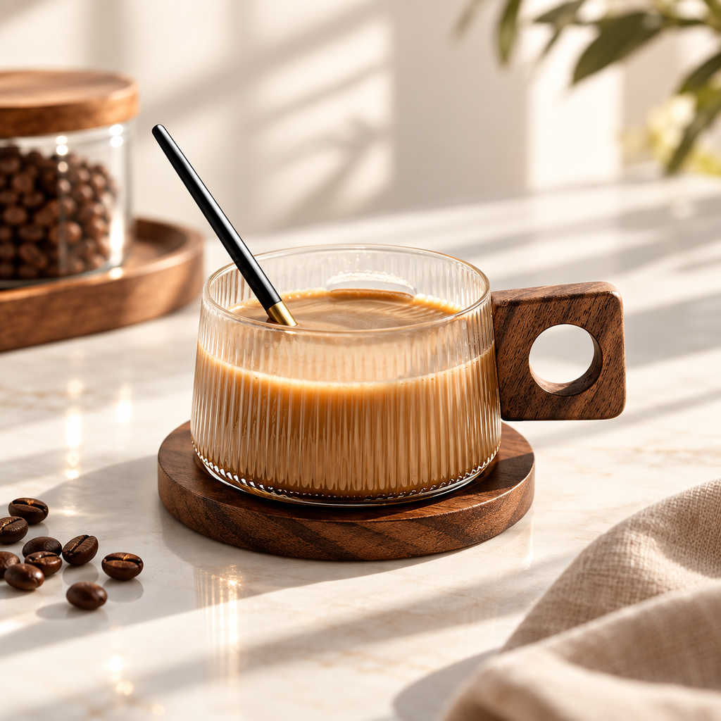 Conjunto de 2 Chávenas de Café em Vidro Borossilicato