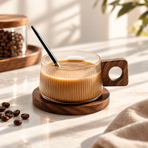 Conjunto de 2 Chávenas de Café em Vidro Borossilicato