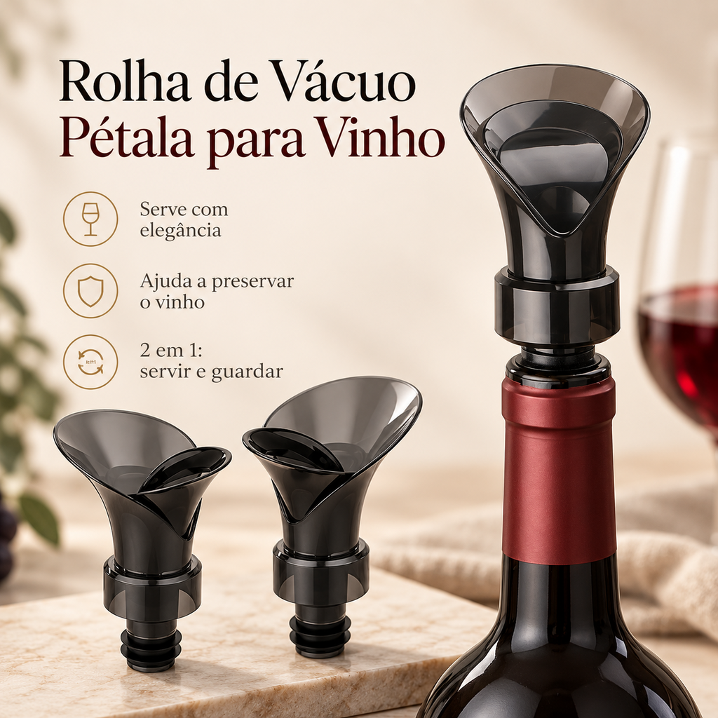 Rolha de Vácuo Pétala para Vinho